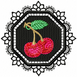 Cherry Embroidery Design 1